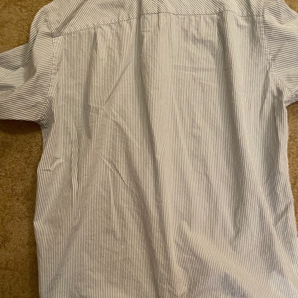 Calvin Klein Men's Striped Gray Shirt 16.5 34/35 - Picture 6 of 6